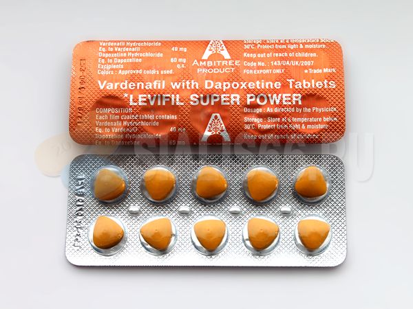 Варденафил 40 мг и Дапоксетин 60 мг